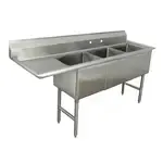 Advance Tabco , FC-3-1620-18L, Sink, (3) Three Compartment