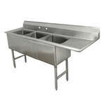 Advance Tabco , FC-3-1620-18R, Sink, (3) Three Compartment