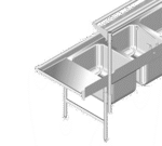 Advance Tabco , K-498, Overshelf, Table-Mounted, Cantilever Type